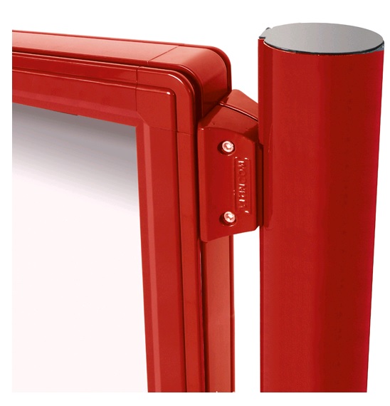 Vitrine simple face sur pieds - Cadre aluminium 75mm - Plexichocs 4mm - Finitions anodisées ou peintes_2
