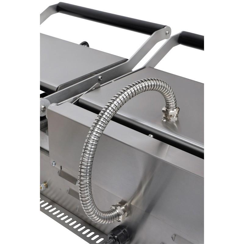 Grill panini double Petit modèle 2x(260x240)mm 4 plaques rainurées Sofraca_2