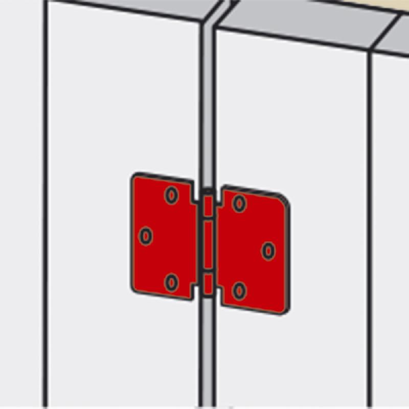 Charnière forte inox 316 pour volets ou porte battants - 75 x 75 mm - AFBAT - Acier marin résistante à la corrosion_2