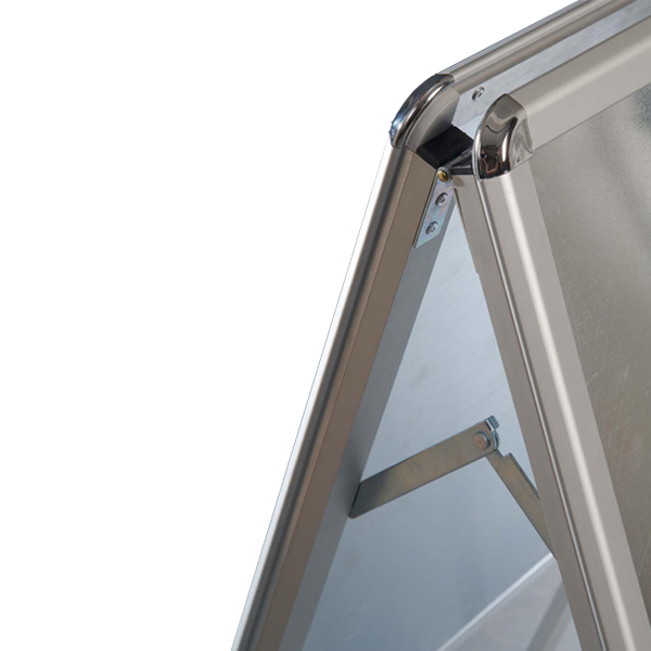 Chevalet de trottoir Cadro-Clic® A0 / 118,8 x 84 cm - Aluminium anodisé naturel - Réf : 215350_2