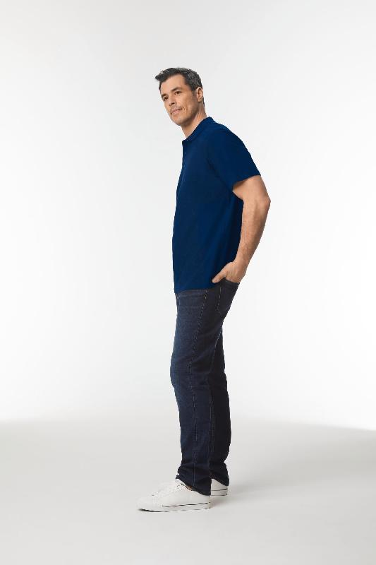 Polo Homme Softstyle Double Piqué - Réf: GI64800 - Gildan - 100% coton peigné ring spun, maille piquée, col en bord-côte_2