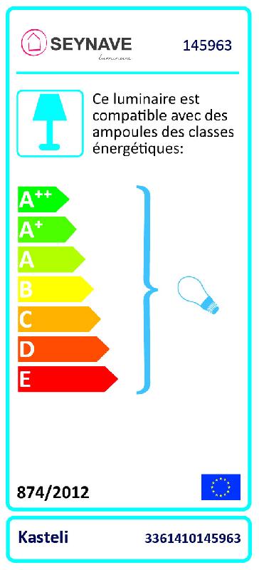 Rampe 2 spots industriel - métal noir - SEYNAVE Kasteli - orientable - culot E14 - longueur 40 cm_2