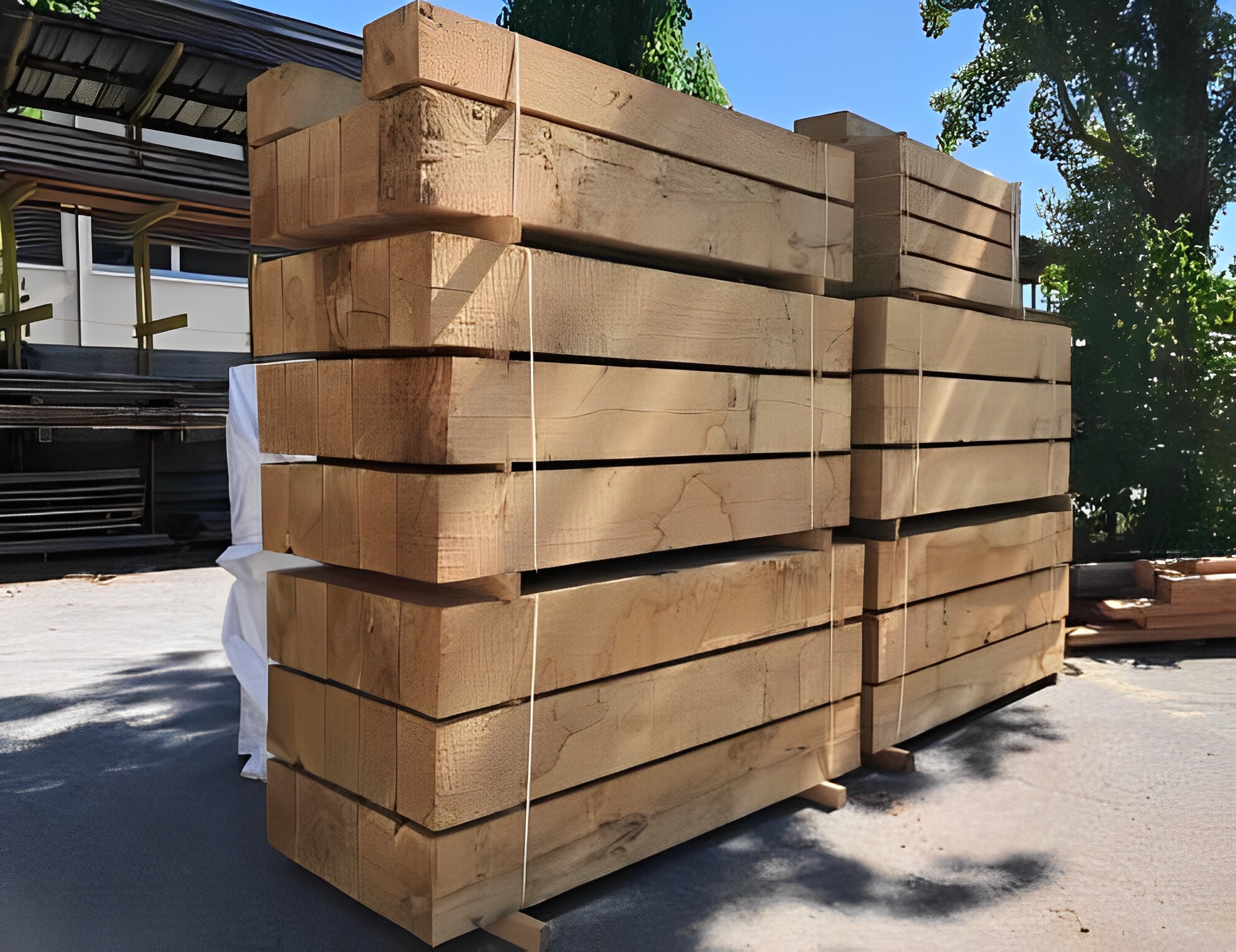 Trav001100200 - traverse paysagère en chêne - atelier du bois massif - longueur : 200 cm_2