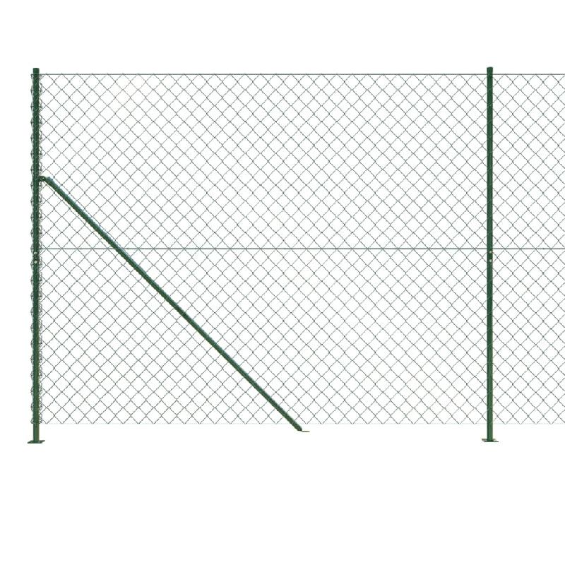 Vidaxl clôture à mailles losangées avec bride vert 2,2x25 m 153951_2