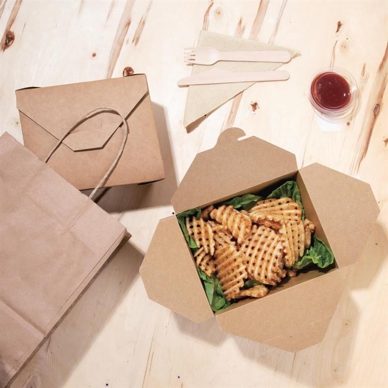 Boîtes repas en carton recyclable 600ml - Lot de 300 | Fiesta_2