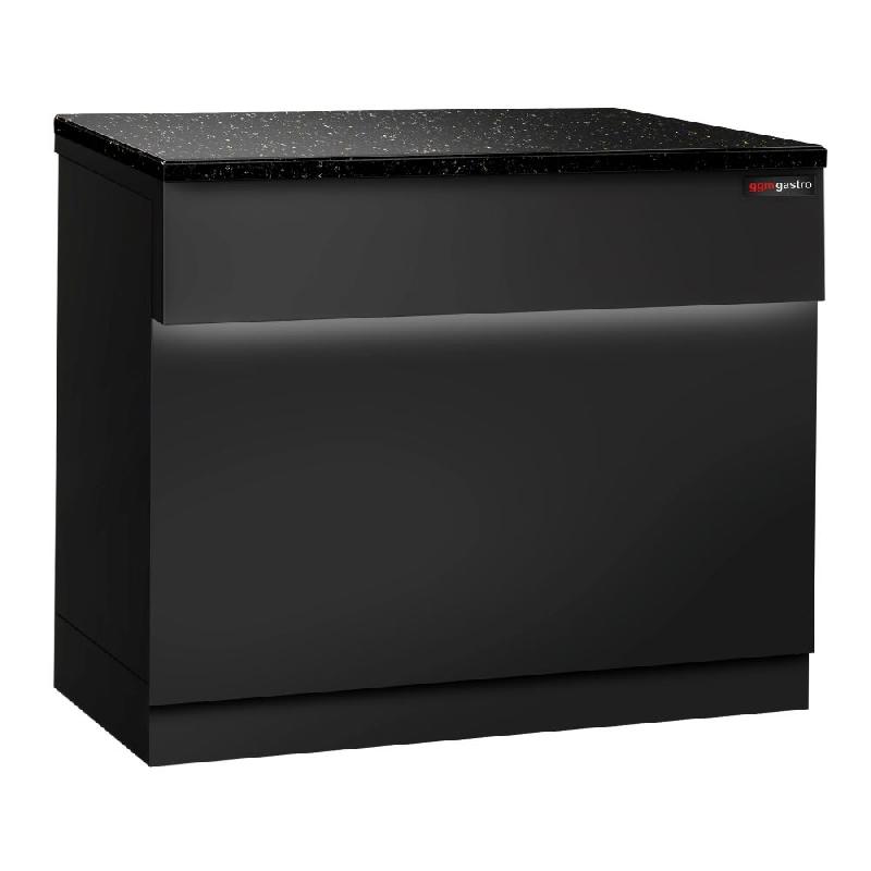 Comptoir caisse TORONTO - L900 mm - Plan de travail en granit Noir - P900_2