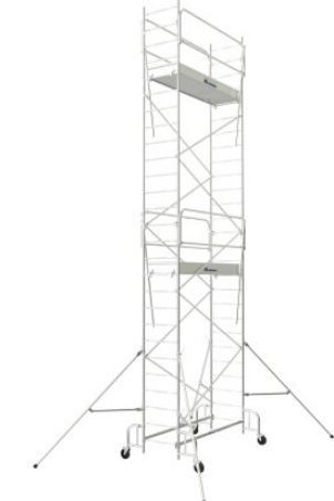 Échafaudage roulant compatible avec passages de portes de 73 cm