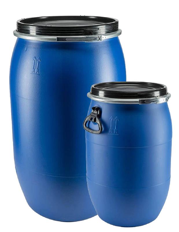 Fûts Plastique - 30L à 220L - à Ouverture totale - Bleu - 30 L_2