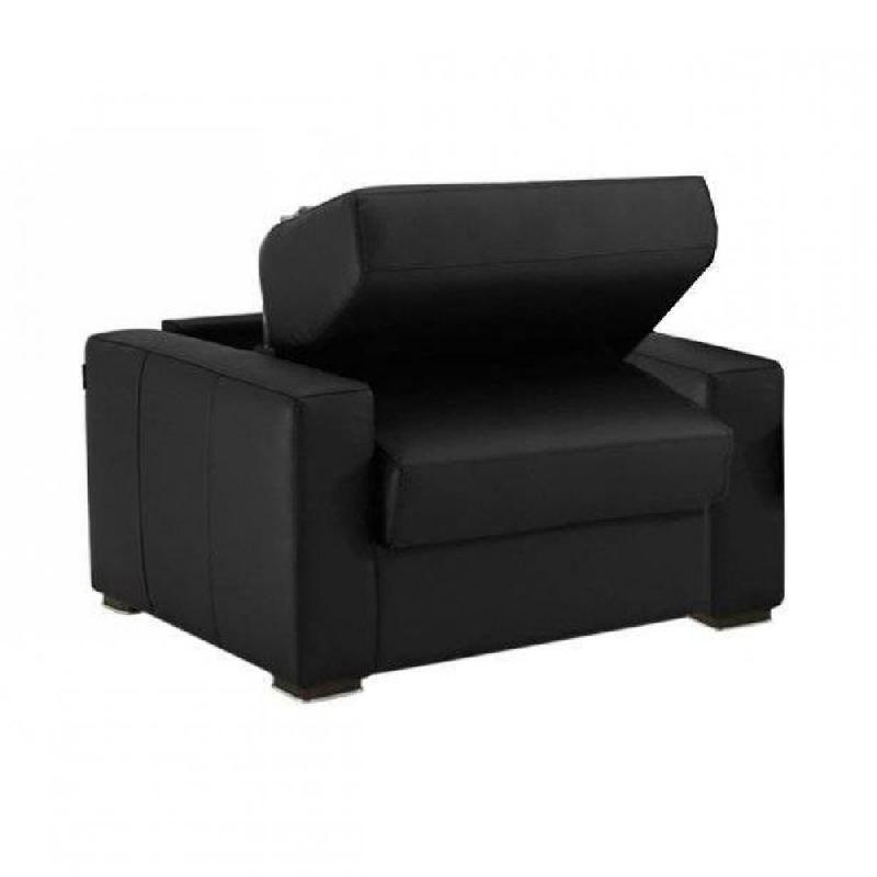 Fauteuil convertible express Sun 70 velours beige - Matelas 16cm Excellence literie, ouverture rapide_2