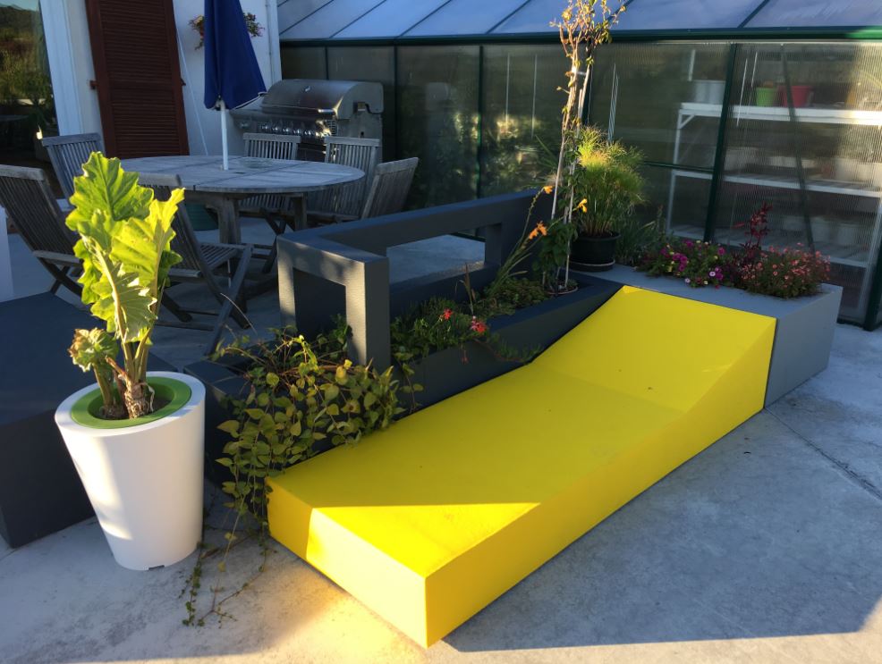 Transat en résine personnalisable pour parcs et squares