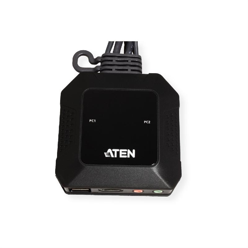 ATEN CS22H Commutateur KVM câble HDMI 4K USB 2 ports avec sélecteur de port distant_2