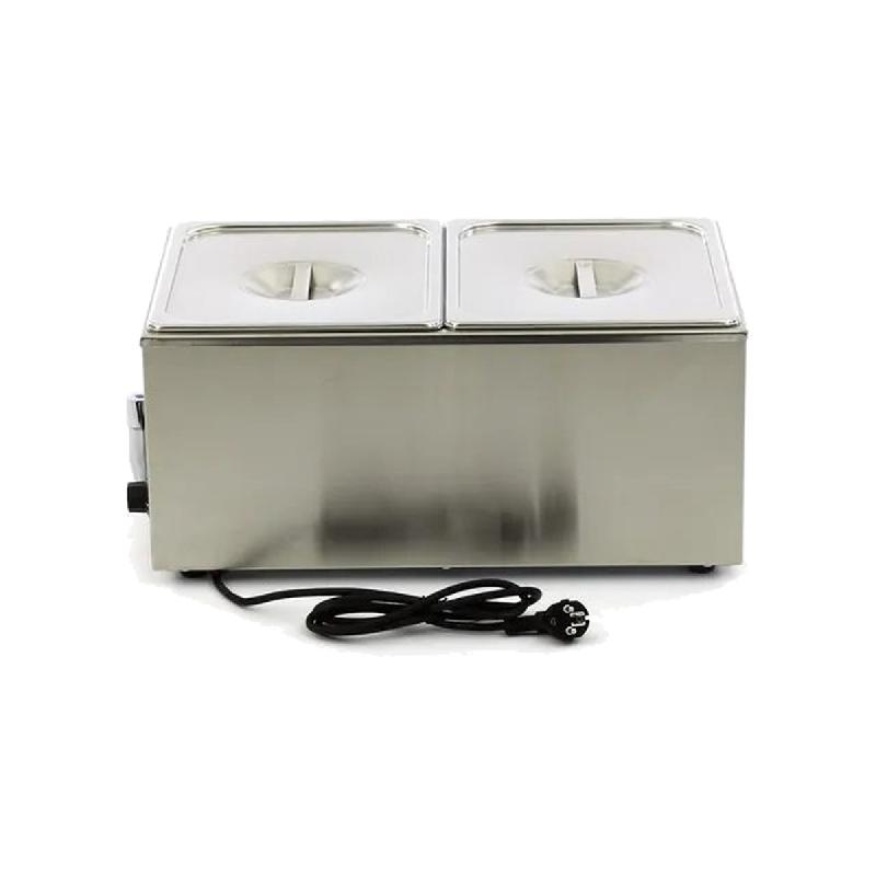 Bain-marie électrique professionnel - 2 x GN 1/2 - avec robinet de vidange - Bacs GN inclus | Maxima_2