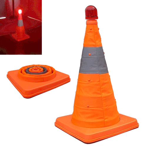 Cônes de signalisation pliables - CONEP420 - 42cm - bandes réfléchissantes Classe 2_2