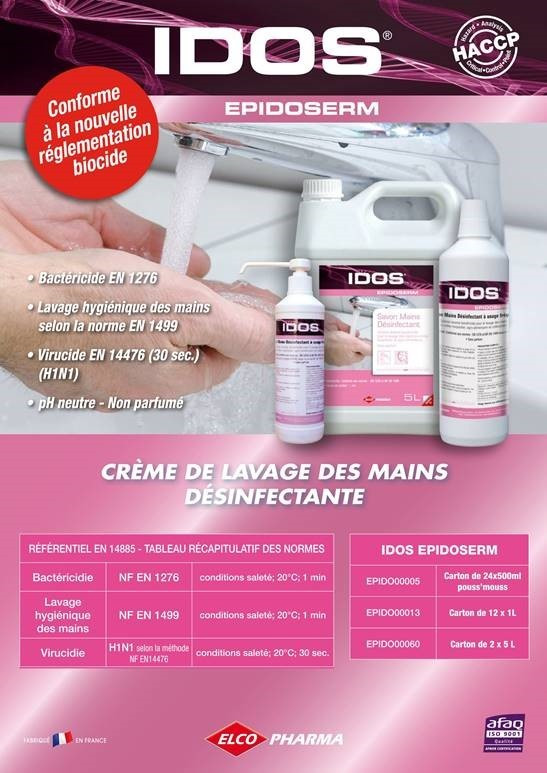 Savon mains desinfectant liquide idos epidoserm 1l_2