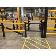 Barrière industrielle flexible avec portillon de sécurité coulissante_2