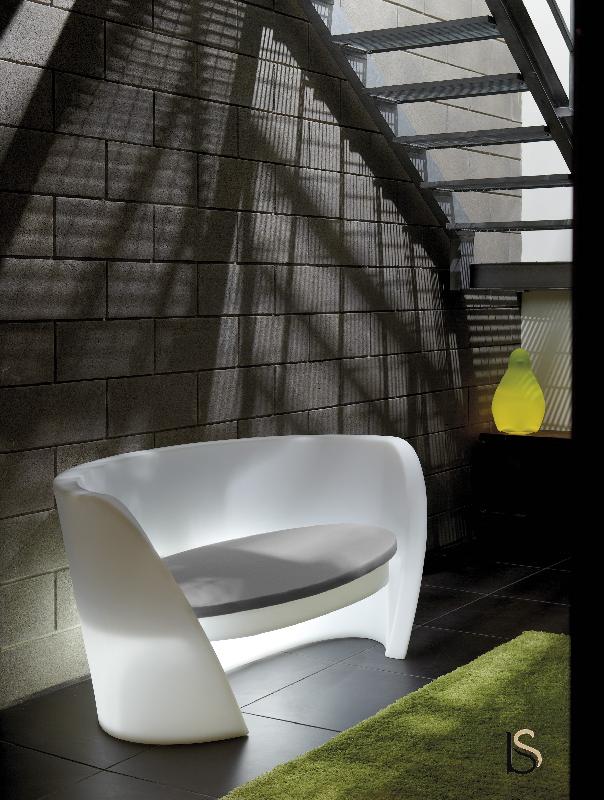 Canapé 2 places lumineux - Slide - Blanc_2