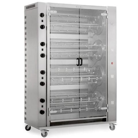 Rôtissoire multi-rotative à gaz - 16 broches - 96 poulets - 16MR | MCM - Une platine avec double moteur_2