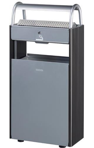 Cendrier corbeille sur pied Kopa 12/60L - acier anticorrosion, aluminium anti-UV, inox AISI 304_2