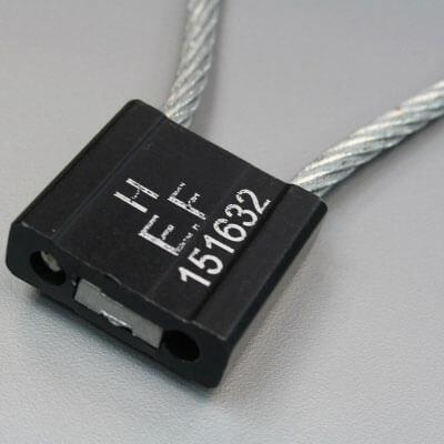 Scellé Câble galvanisé Tête Alu 30x32x10 mm L 250 mm - Tige Ø 5 mm - Noir_2