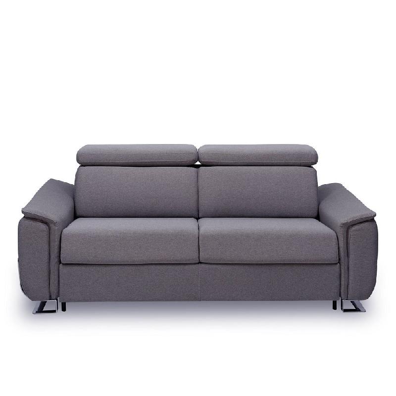 Canapé convertible express Réaumur 140cm - Matelas 16cm - Pieds luge - Nabucka gris anthracite_2