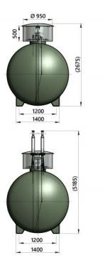 Citerne de stockage de gaz LPG/GNL/FUEL - installation aérienne ou enterrée