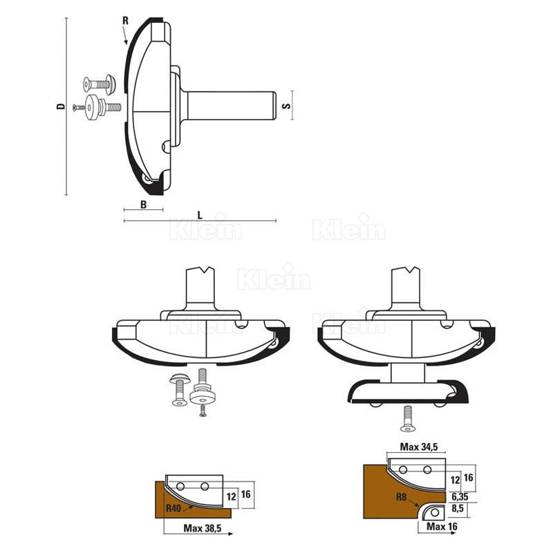 Fraise à plaquette We178.860.R - Sistemi S.R.L. - diamètre 86 mm - HW pour plates bandes Z=2_2