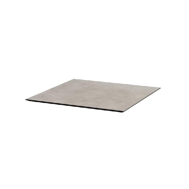 X Cross table de bistrot avec piètement noir + plateau HPL Moonstone 70x70 cm_2
