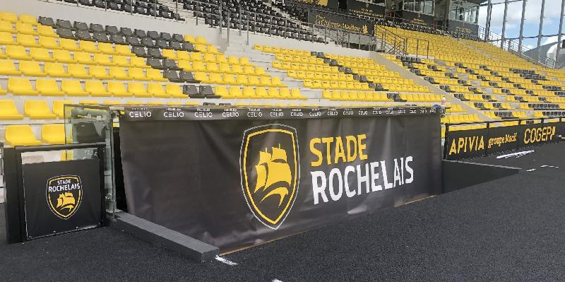 Bâche publicitaire de tribune et gradins - PVC haute qualité - Impression quadrichromie anti UV - Usage intérieur et extérieur_2