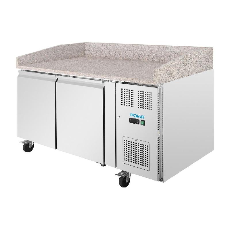 Comptoir à pizza 2 portes avec dessus en granit Série U 428L - Polar - UA081_2