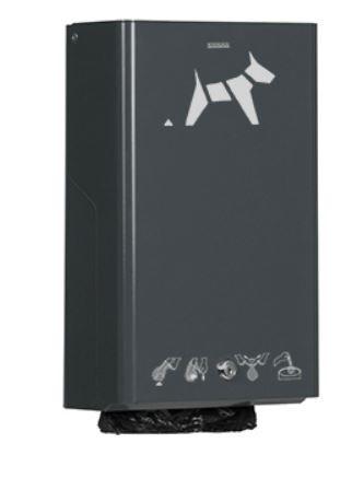 Distributeur mural hygiène canine - Disponible en 4 couleurs - Fabrication Française - Hauteur 425 mm, Largeur 125 mm, Longueur 255 mm_2