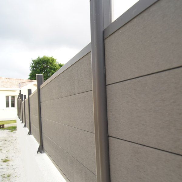 Lame en bois composite pour clôture - bois liquide - couleur granite - gris anthracite - dimensions 21mm x 160mm x 1783mm_2