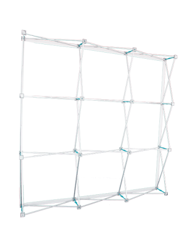 Stand parapluie tissu courbé - aluminium facile à déployer - Référence: PE-STAND-PARA-TISSU-CAR-4X3_2