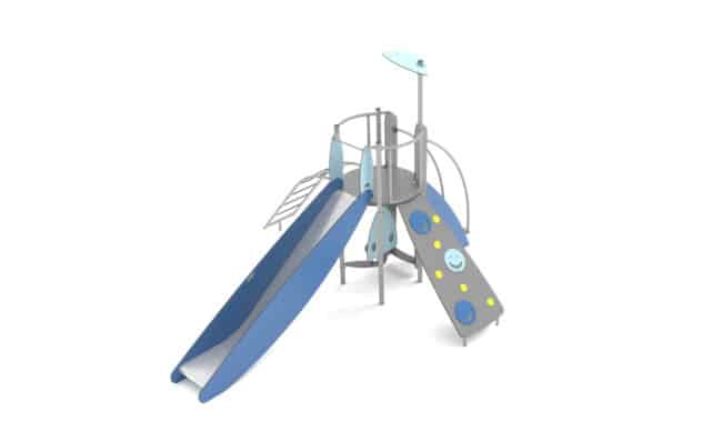 Structure multi-activités métallique Stellar Pemba - LD1EK0071 - Ludoparc - 1 tour, hauteur des planchers 150 cm_2