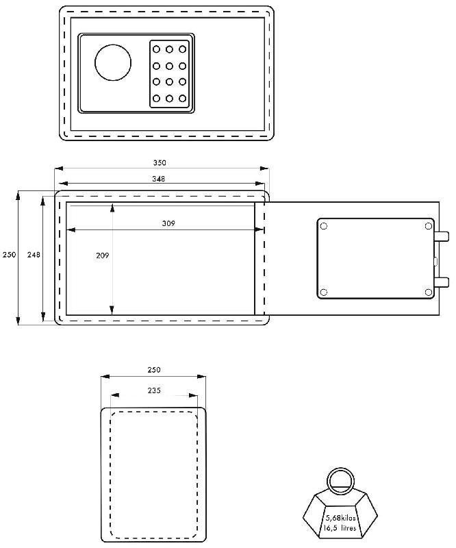 Coffre-fort Vincennes 2 - 2 pênes - Serrure électronique à code modifiable - Thirard_2