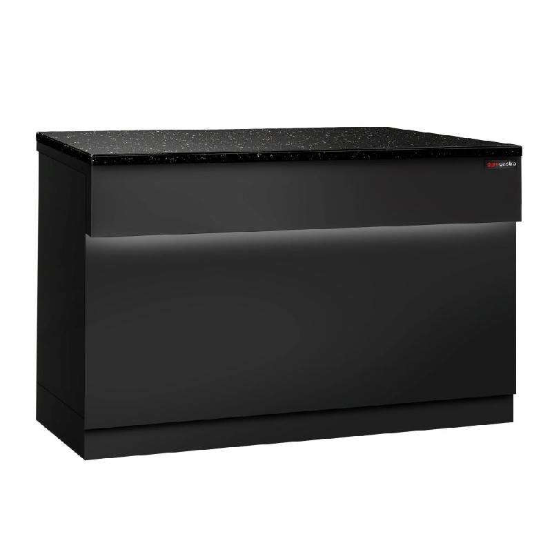 Comptoir caisse TORONTO - L1500 mm - Plan de travail en granit Noir - P900_2