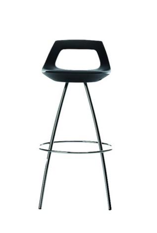 Tabouret de Bar avec repose pieds COSMO - Offisit - Noir_2