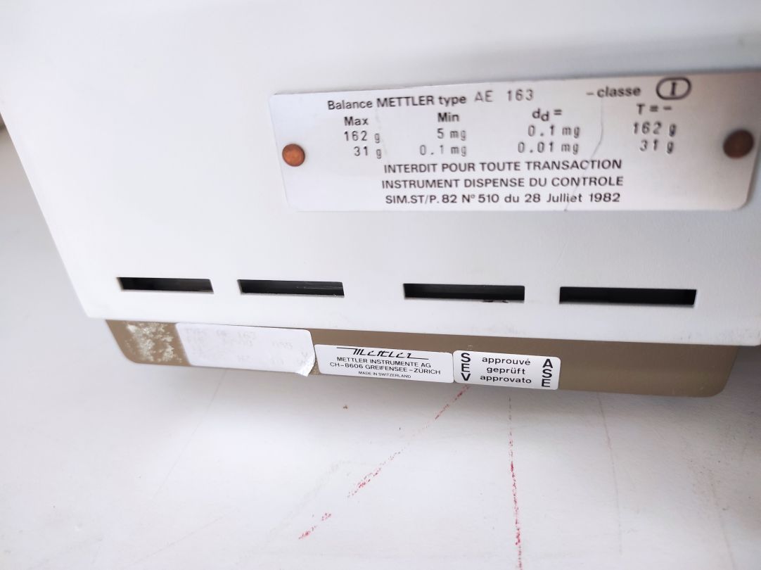 Balance analytique d'occasion pour laboratoire mettler toledo ae163 - p2207-1813_2