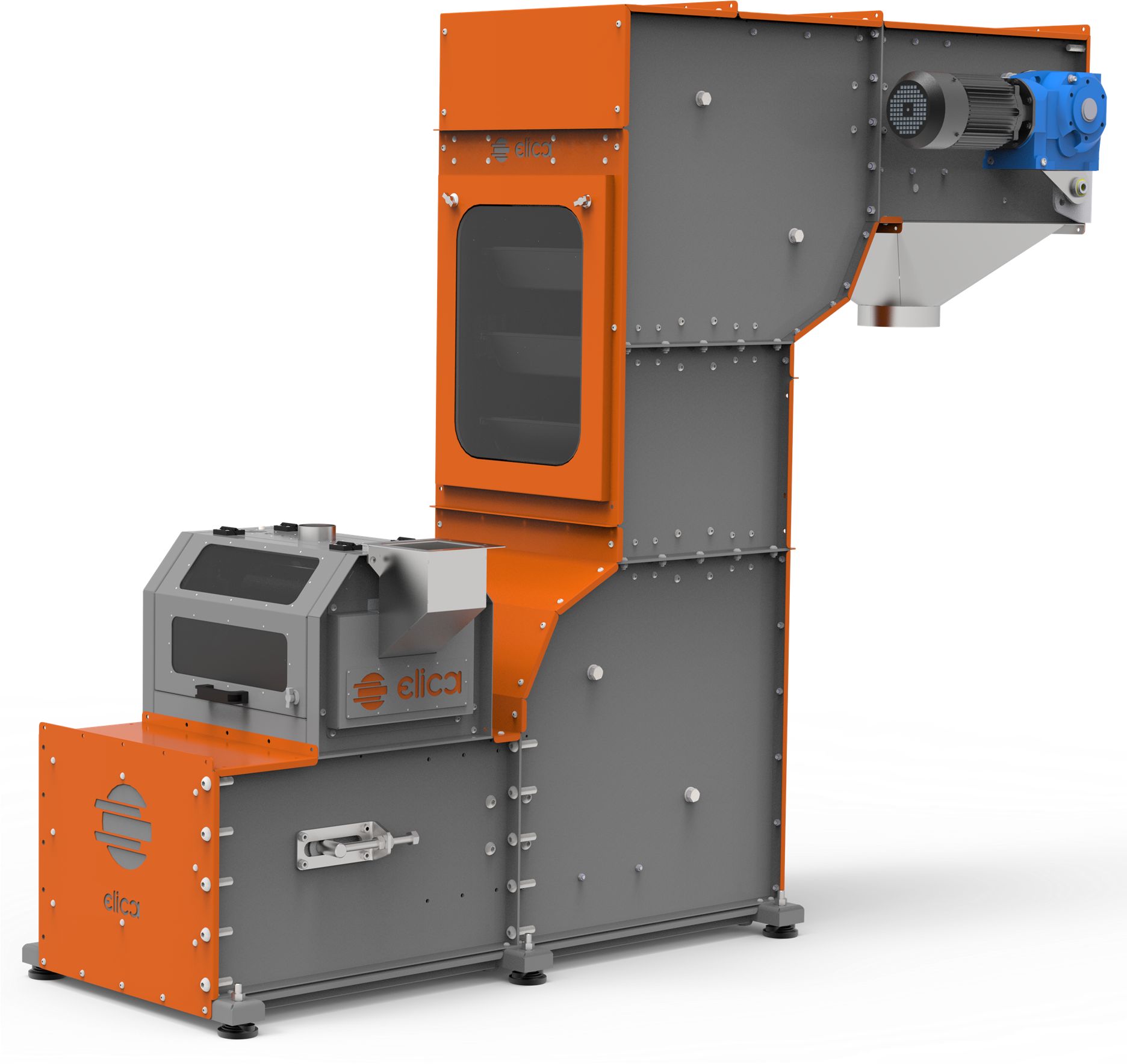 Élévateur à godets ELICA - transport vertical et horizontal de matériaux secs en vrac - modèles modulaires en acier galvanisé_2