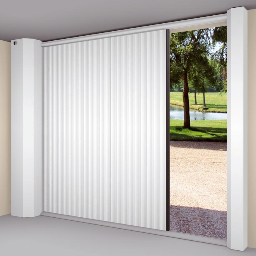 Porte de garage enroulable / motorisée / lames en aluminium_2