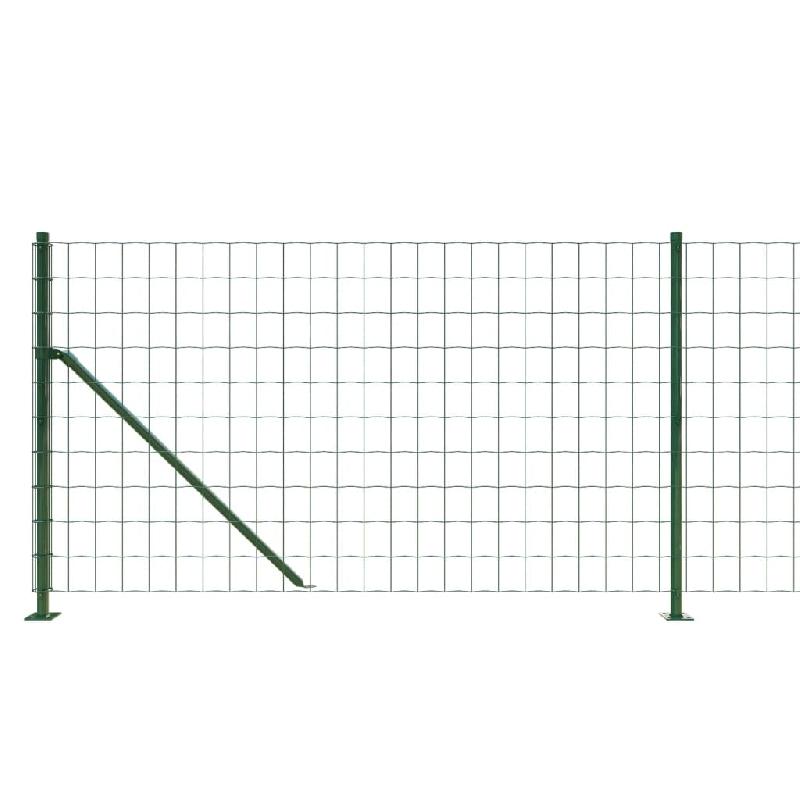 Vidaxl clôture en treillis métallique avec bride vert 1x10 m 154161_2