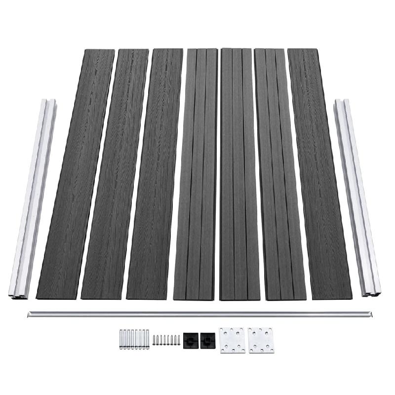 Vidaxl panneau de clôture wpc 180x146 cm noir 148984_2