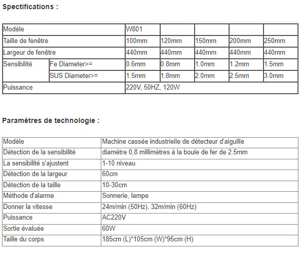 Hd-w801 - détecteurs de métaux industriels Haida avec convoyeur textile - poids 175 kg_2