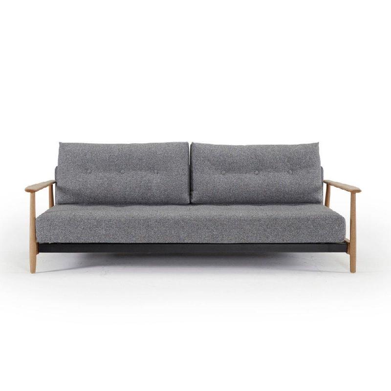 Canapé-lit convertible Eluma - Design nordique - 200x140 cm - Tissu Twist Granite - Innovation Living_2
