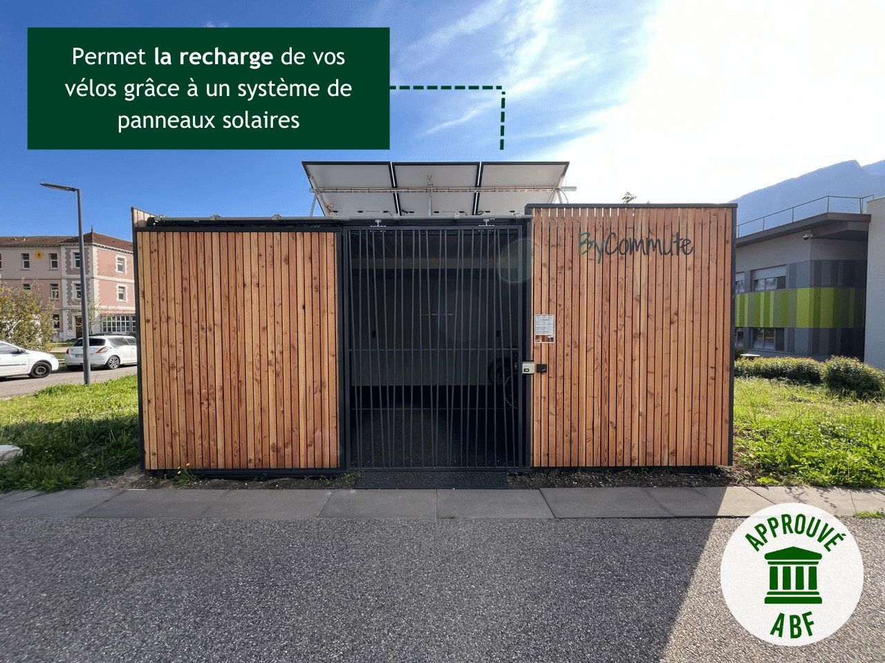 Abri vélo sécurisé et fermé éco-responsable - structure en container maritime, personnalisable et modulable_2