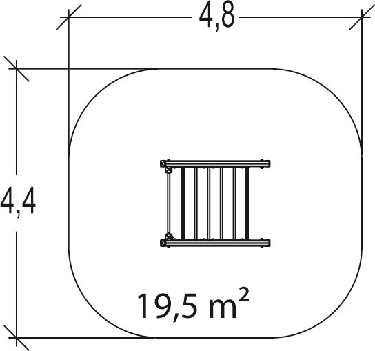 Échelles d'escalade Proludic - 1,80 m de largeur - Référence JPS22-M - Parcours Santé Métal_2