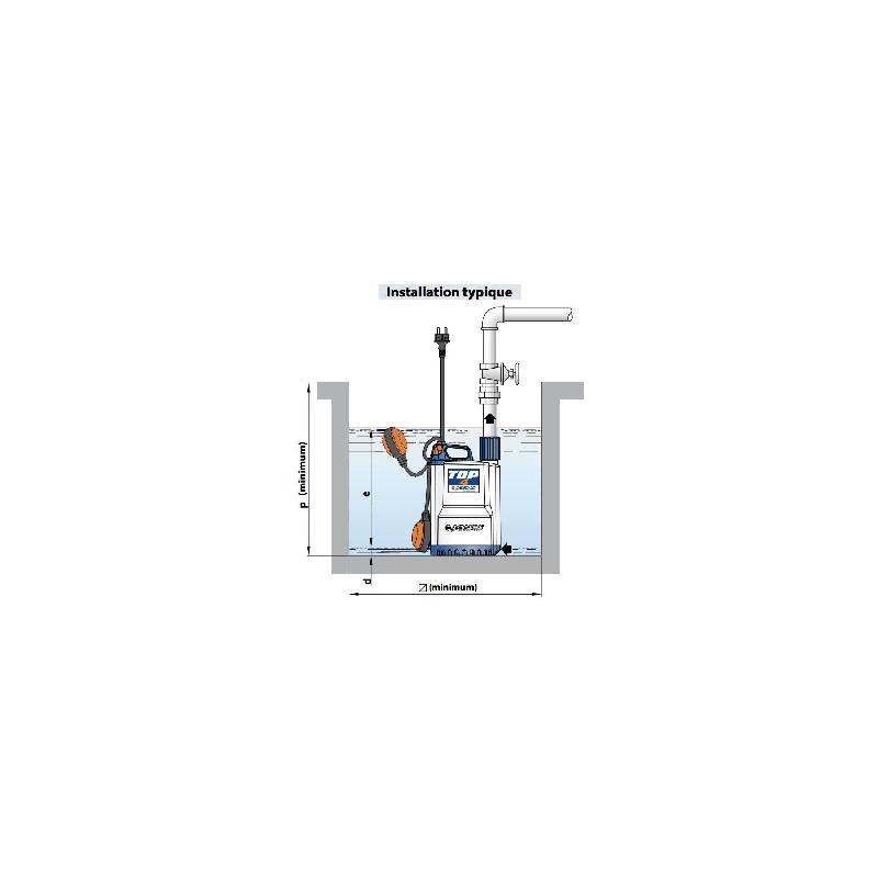Pompe de relevage PEDROLLO TOP 5 - Eaux claires & usées - Flotteur intégré - 220V - 13,2 m3/h - 0,75 kW_2
