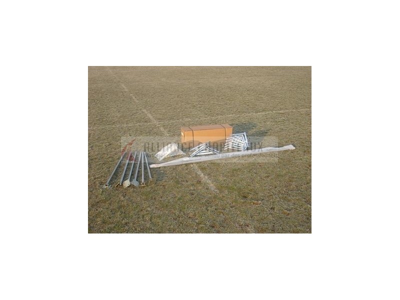 Tente de stockage fermée complète - structure fixe en acier - couverture unie - ancrage au sol avec platine - 8 x 5 x 3.37 m - homologuée CTS7 - fabrication française_2