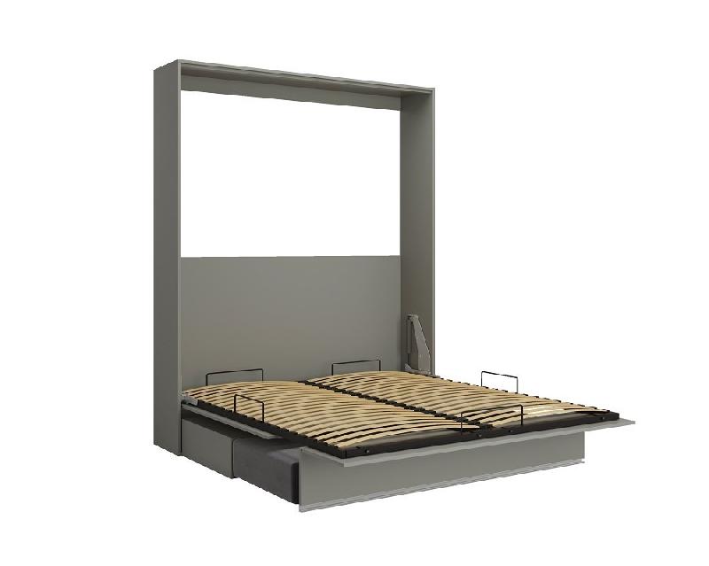 Armoire lit escamotable Genius Sofa gris mat - Canapé gris - Couchage 160x200 cm - Ouverture assistée_2