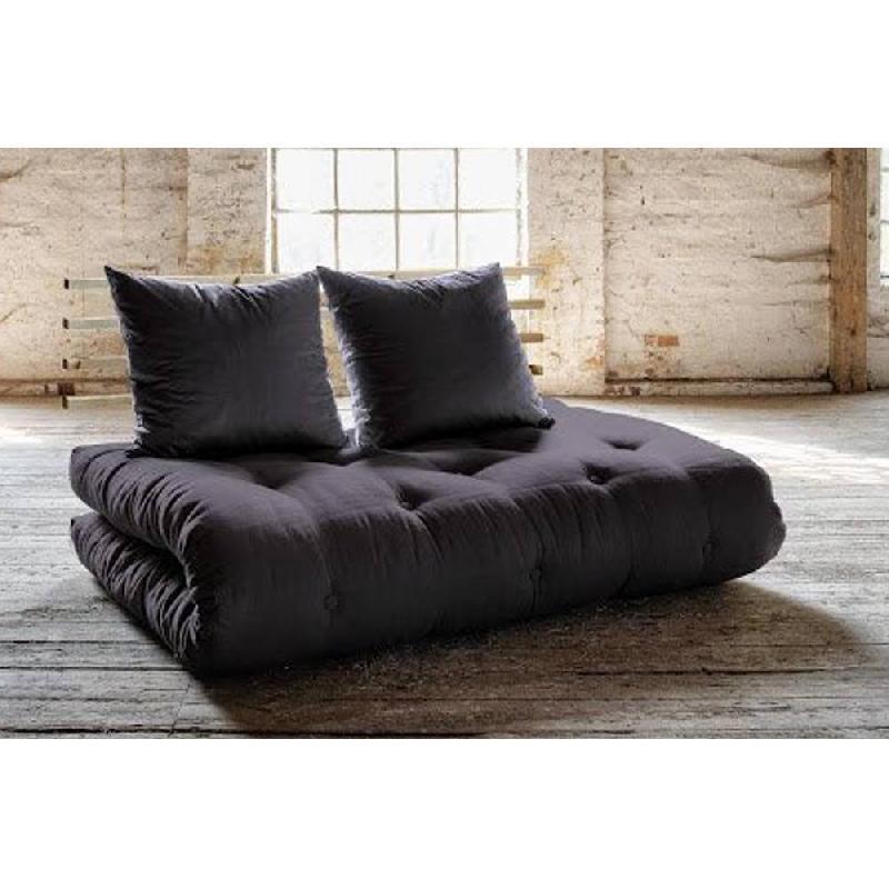 Canapé lit futon Shin Sano - Gris foncé et pin massif - Couchage 140x200 cm - Design japonais - Marque Karup_2