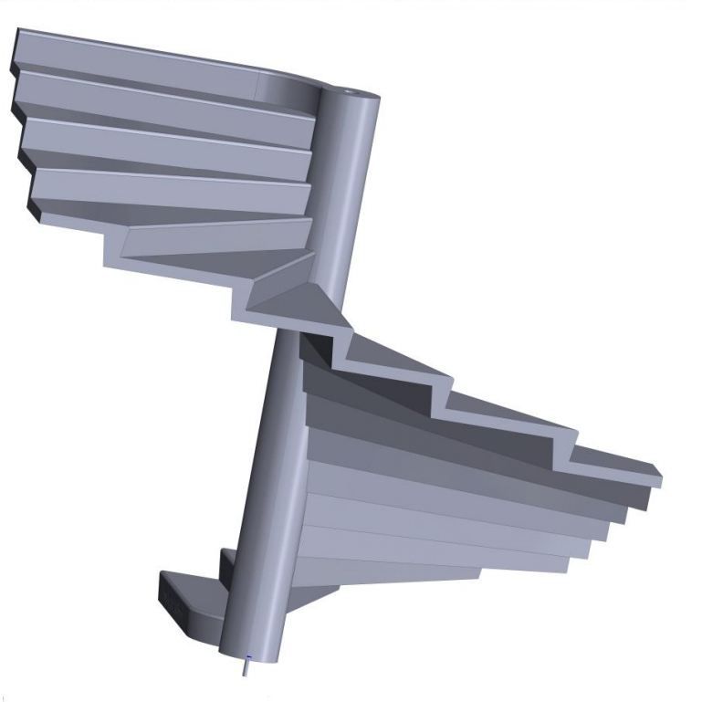 Escalier hélicoïdal eh - recherche et industrialisation du batiment - dimension 326 x 326 cm_0